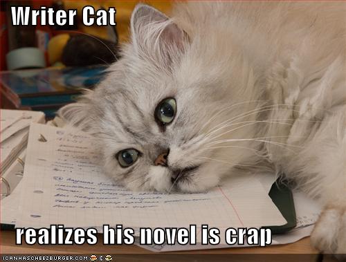 Writer Cat is frustrated