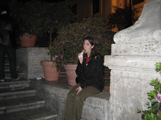 And I ate some gelato while sitting to one side of the Spanish Steps.